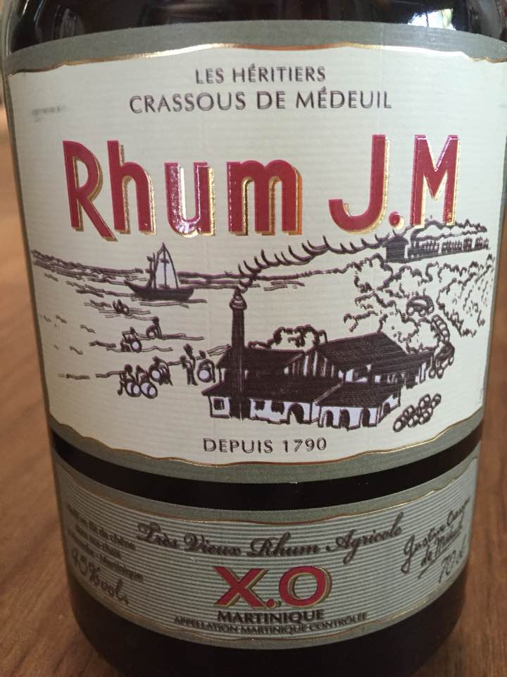Rhum J. M – XO – Très Vieux Rhum Agricole – Martinique