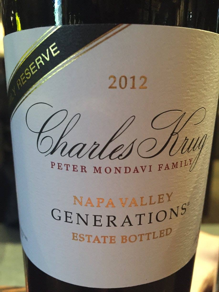 Charles Krug – Generations 2012 Family Reserve – Napa Valley