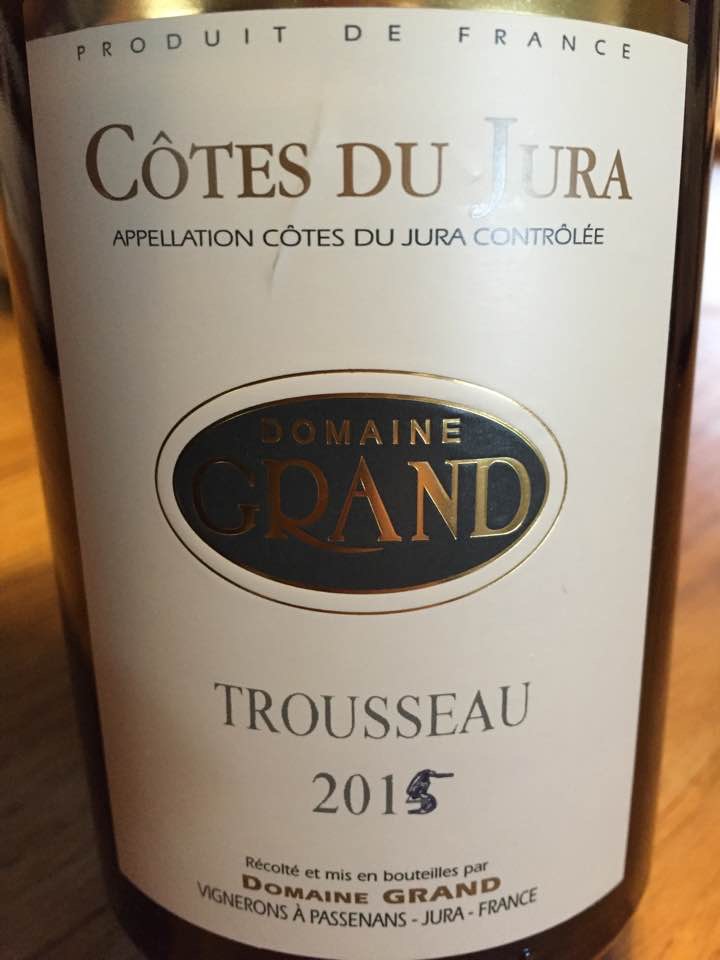 Domaine Grand – Trousseau  2015 – Côtes Du Jura – Jura