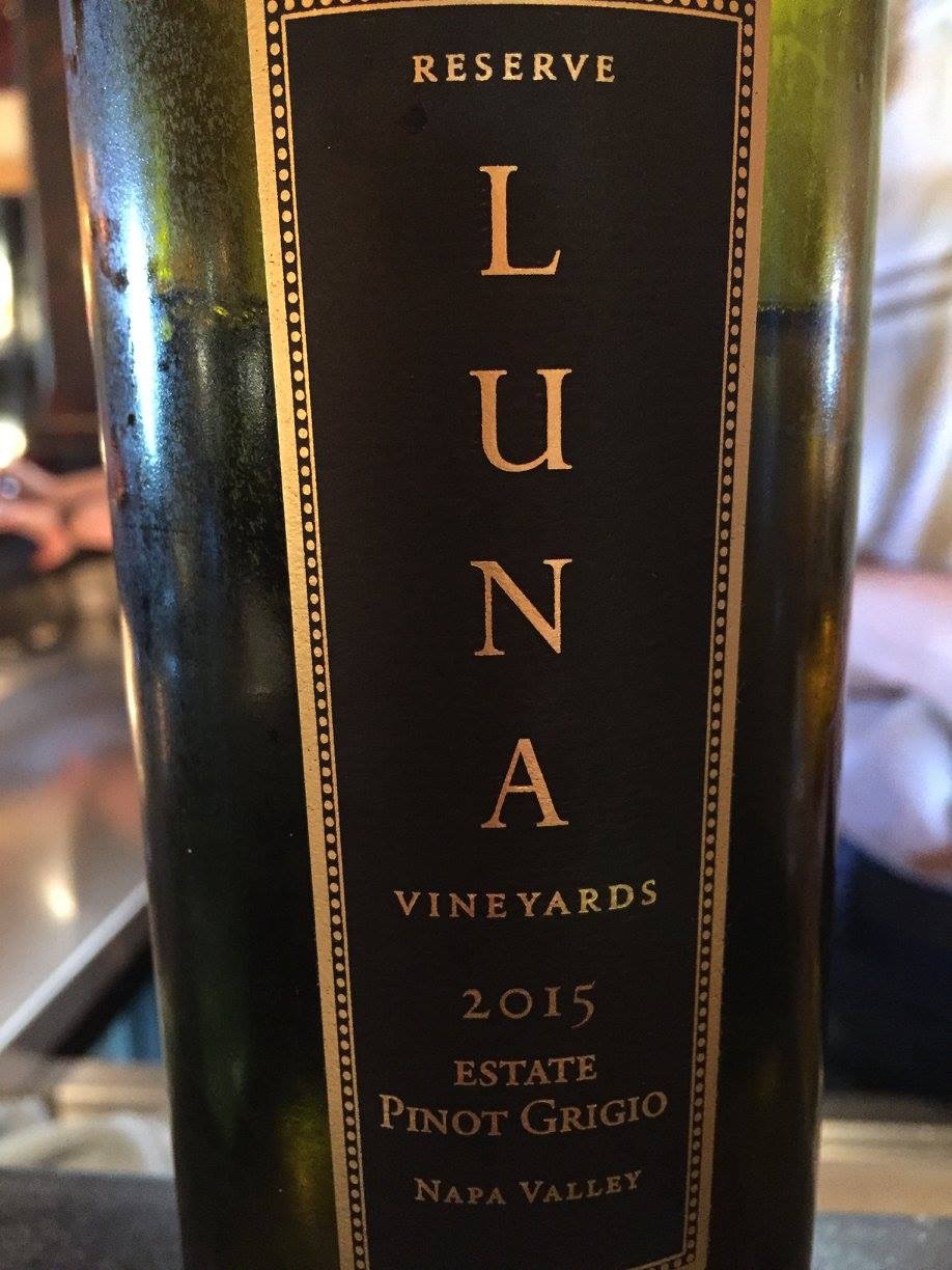 Luna Vineyards – Reserve Estate Pinot Grigio 2015 – Napa Valley