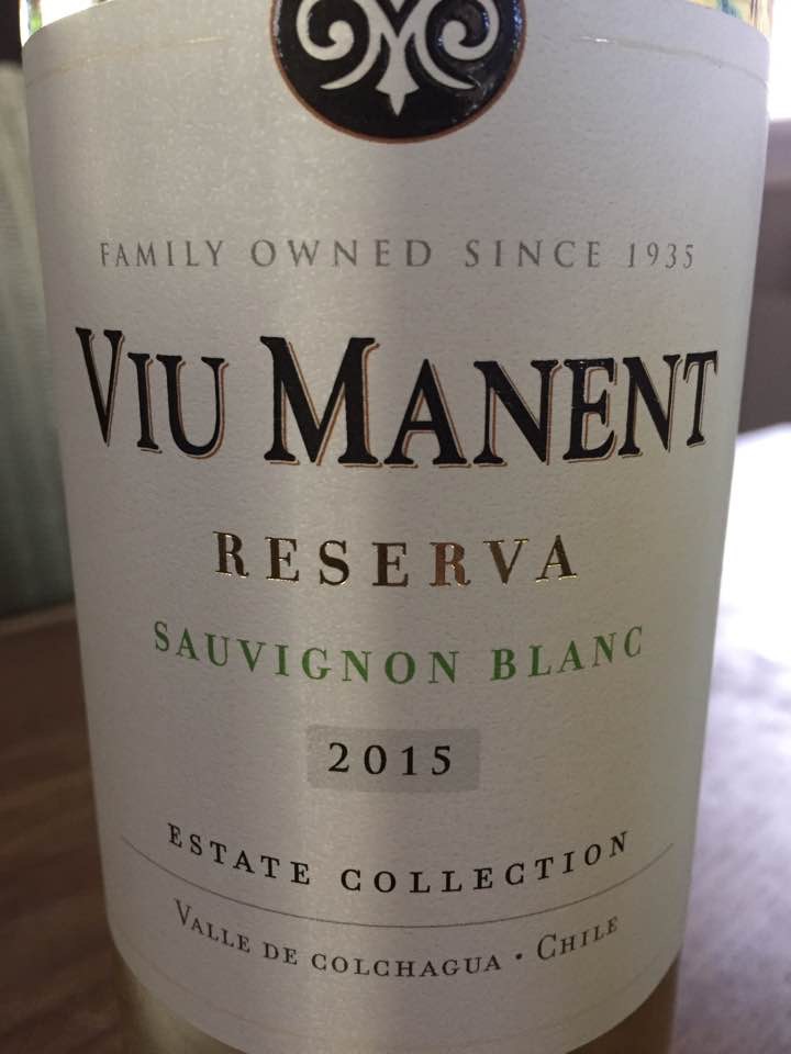 Viu Manent – Reserva Sauvignon Blanc 2015 – Estate Collection – Valle de Colchagua – Chile