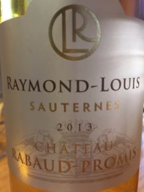 Château Rabaud-Promis – Cuvée Raymond-Louis 2013 – Sauternes