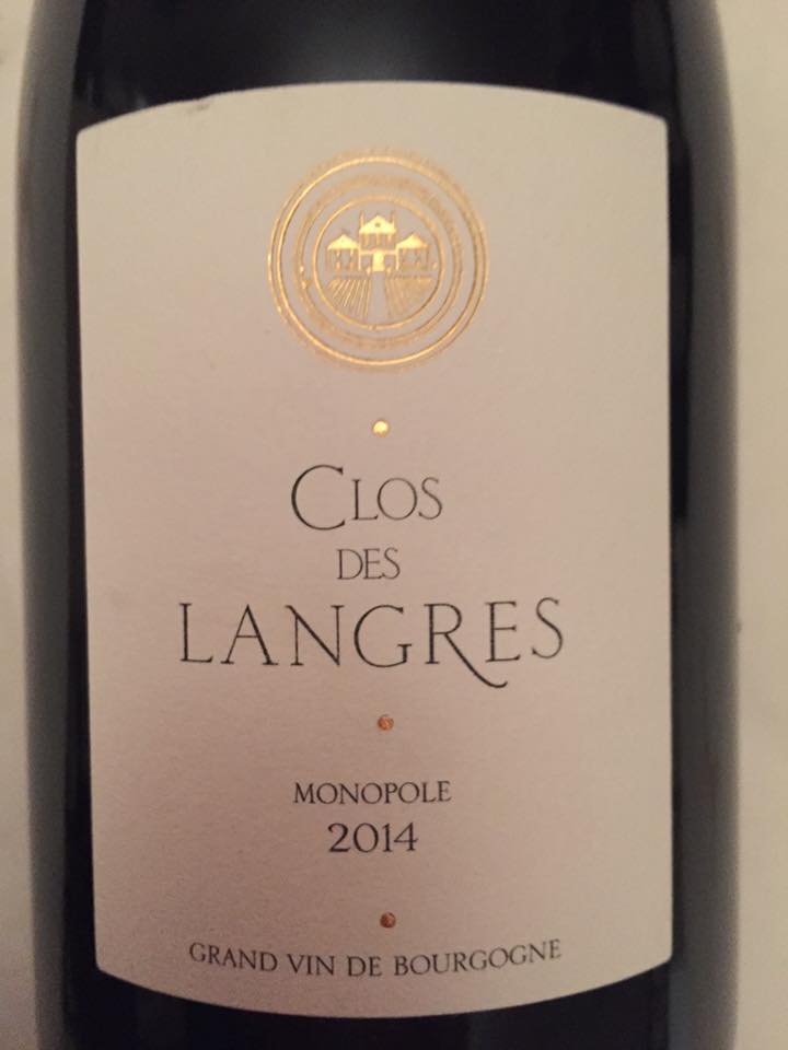 Clos des Langres – Monopole 2014 – Côtes de Nuits-Villages