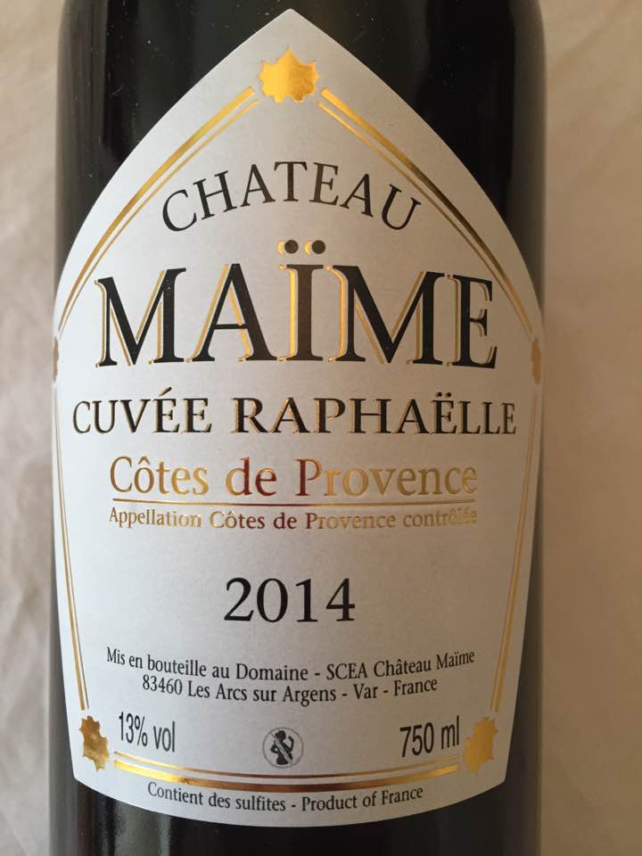 Château Maïme – Cuvée Raphaëlle 2014 – Côtes de Provence
