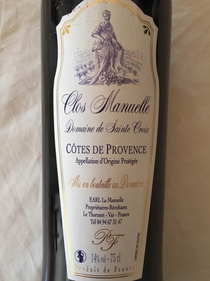 Domaine de Sainte Croix – Clos Manuelle 2014 – Côtes de Provence