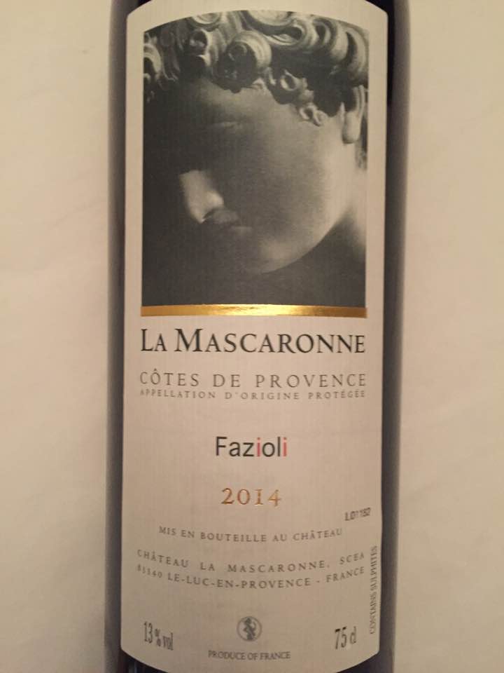 La Mascaronne – Fazioli 2014 – Côtes de Provence