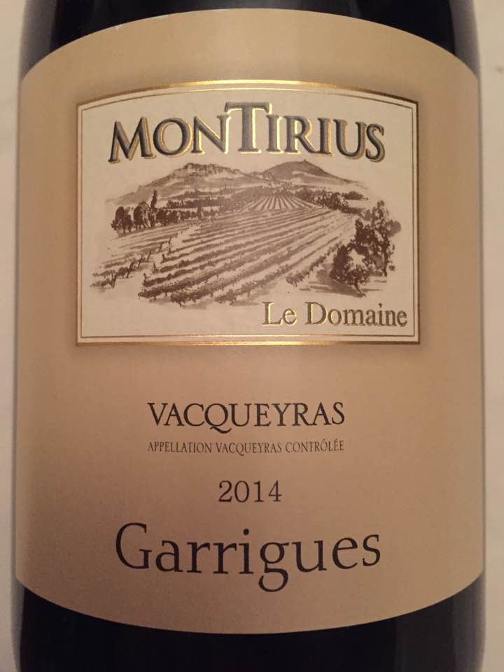 Le Domaine Montirius – Garrigues 2014 – Vacqueyras