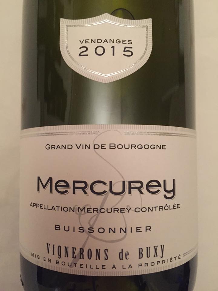Vignerons de Buxy – Buissonnier 2015 – Mercurey 