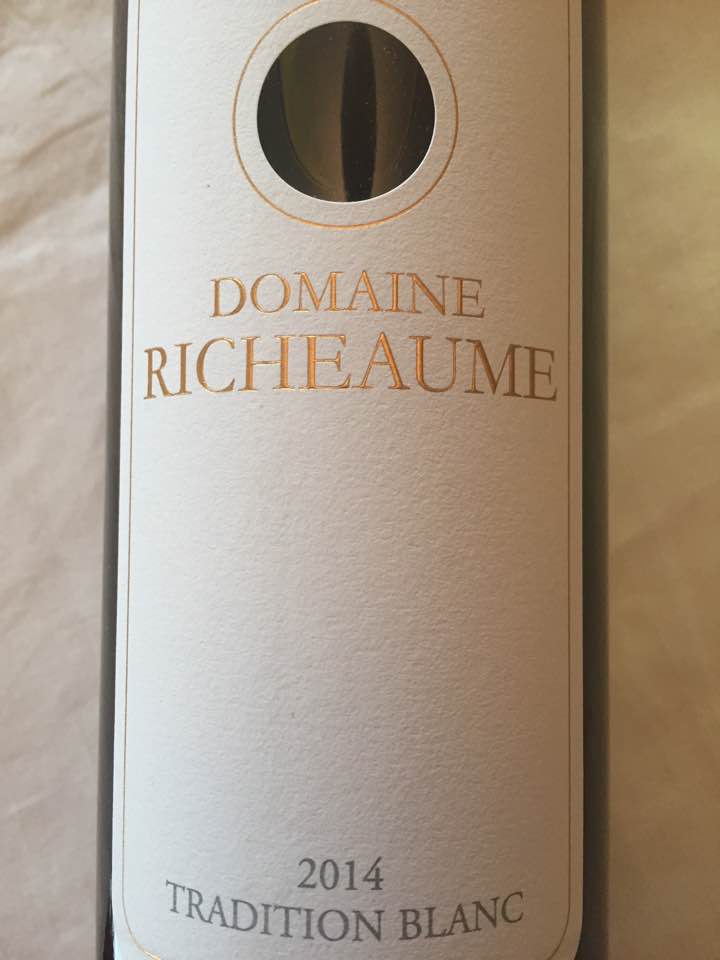 Domaine Richeaume – Tradition Blanc 2014 – IGP Méditerranée