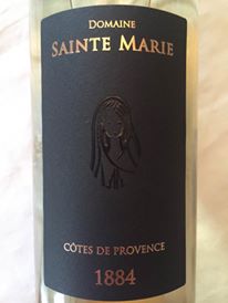 Domaine Sainte Marie – Cuvée 1884 millésime 2015 – Côtes de Provence