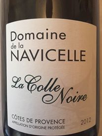 Domaine de la Navicelle – La Colle Noire 2012 – Côtes de Provence