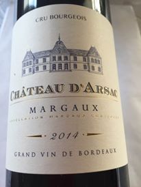 Château d’Arsarc 2014 – Margaux – Cru Bourgeois