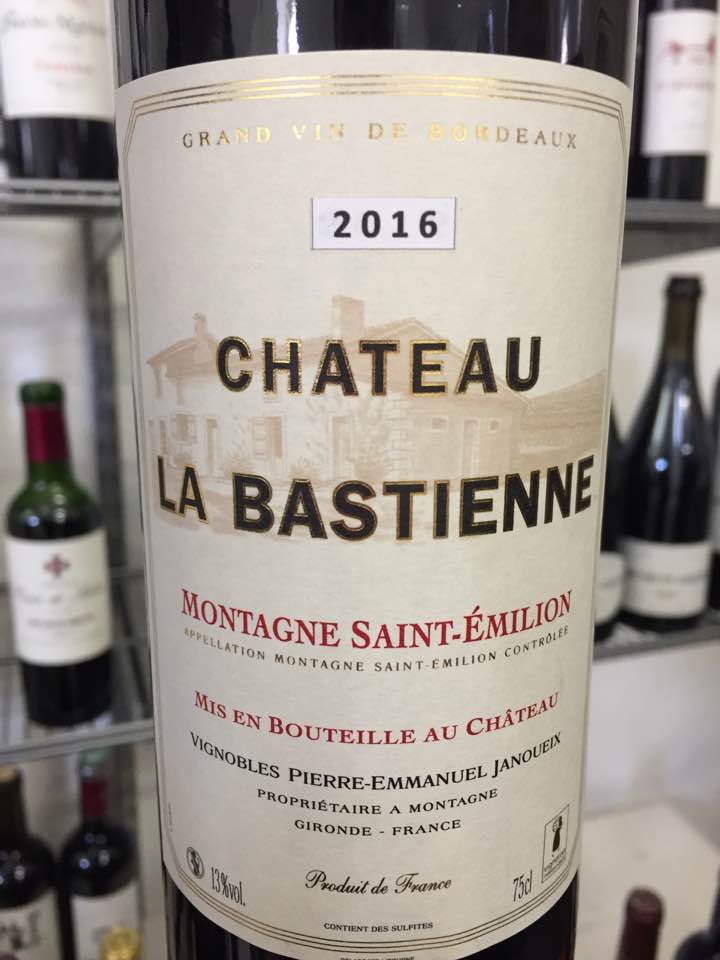 Château la Bastienne  2016 – Montagne Saint-Emilion