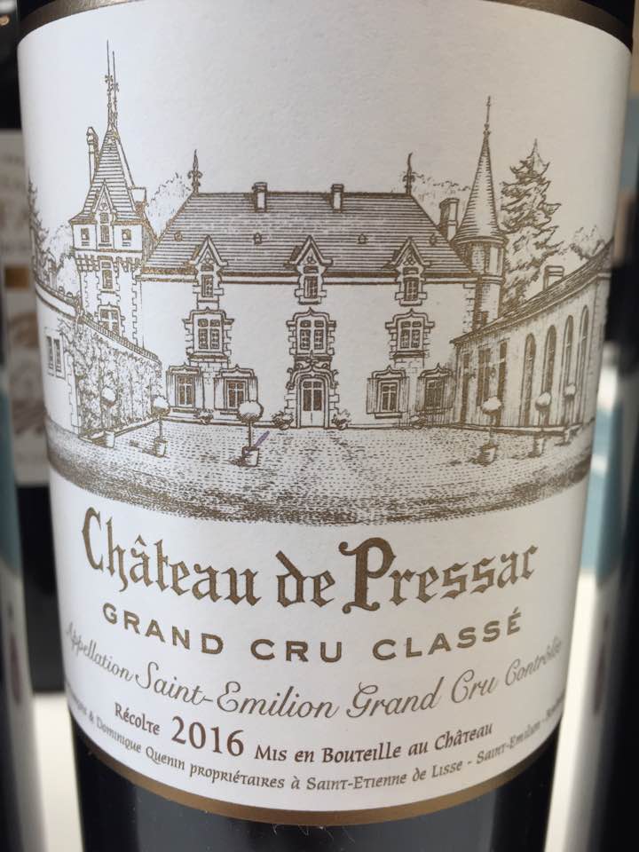 Château de Pressac  2016 – Saint-Emilion Grand Cru Classé
