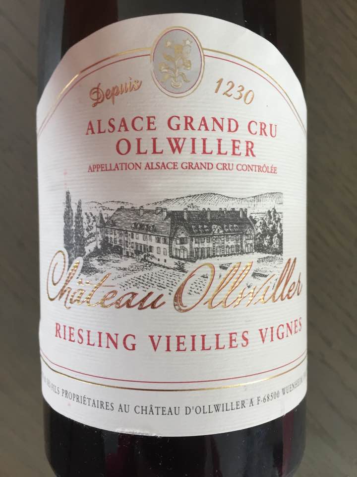 Château d’Ollwiller – Riesling Vieilles Vignes 2014 – Alsace Grand Cru Ollwiller