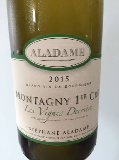 Stéphane Aladame – Les Vignes Derrière 2015 – Montagny 1er Cru