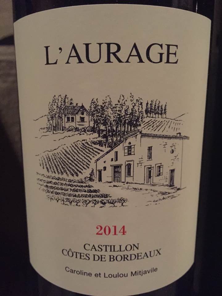 Domaine de L’Aurage 2014  – Castillon Côtes-de-Bordeaux