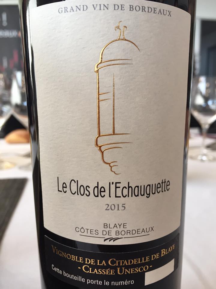 Le Clos de l’Echauguette 2015 – Blaye Côtes-de-Bordeaux