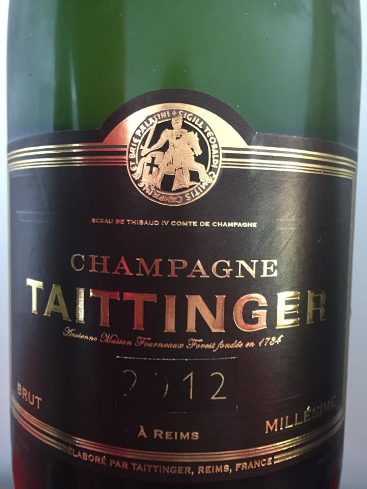 Champagne Taittinger – Millésime 2012 – Brut
