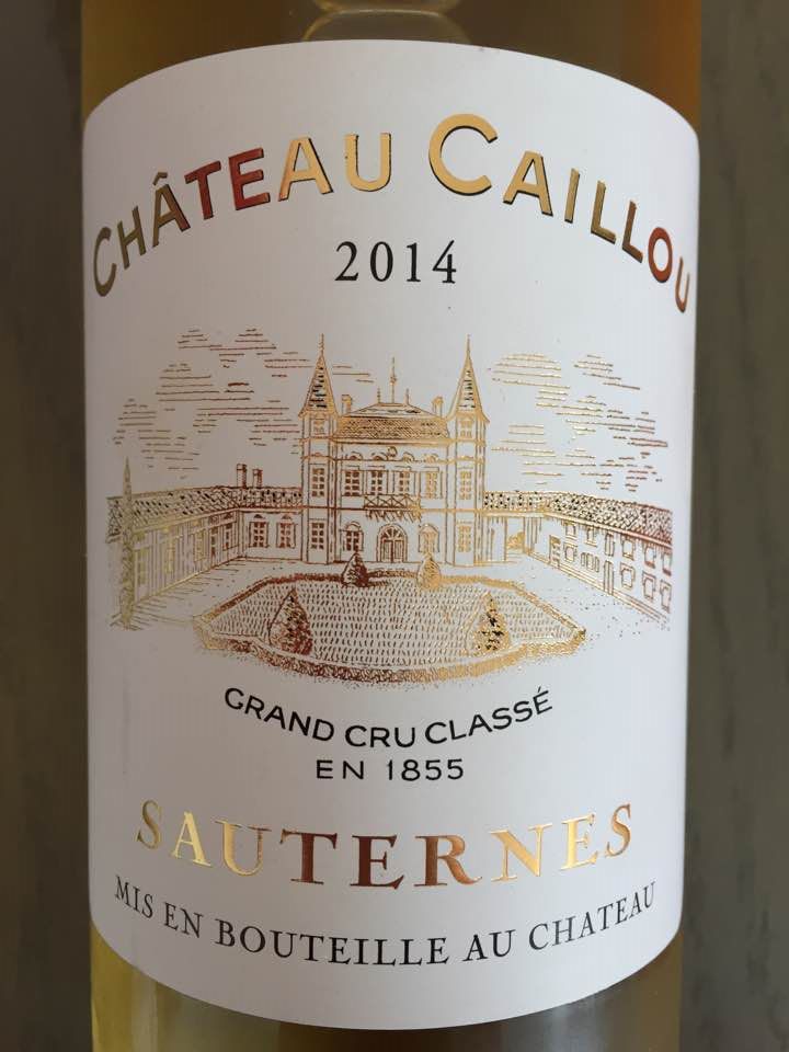 Château Caillou 2014 – Sauternes Grand Cru Classé