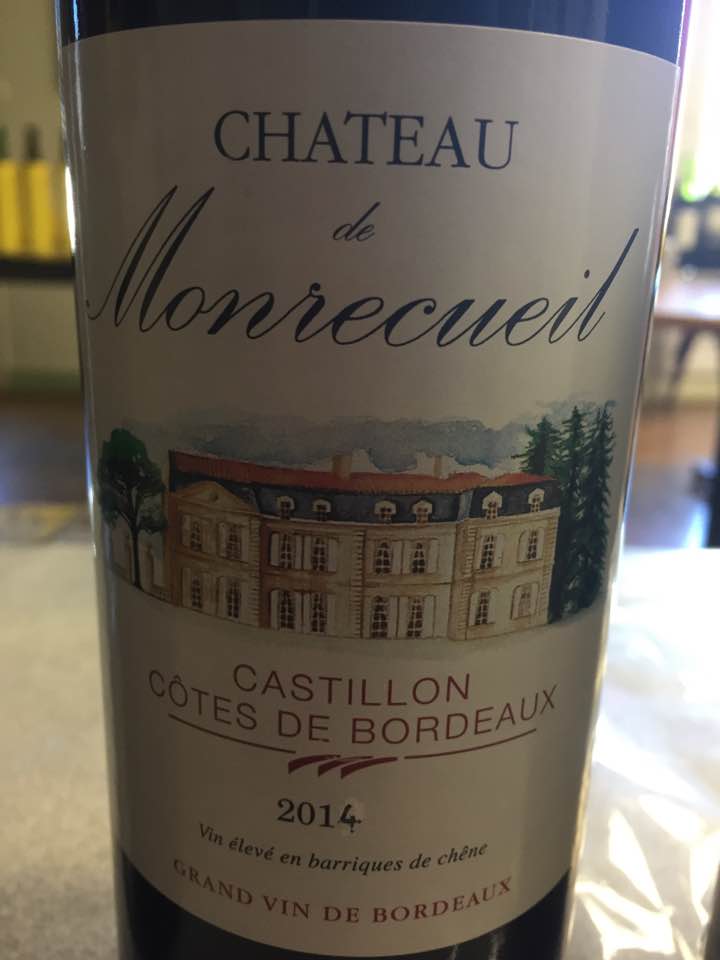 Château de Monrecueil 2014 – Castillon Côtes-de-Bordeaux