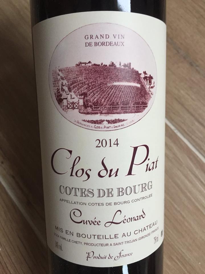 Clos du Piat – Cuvée Léonard 2014 – Côtes de Bourg