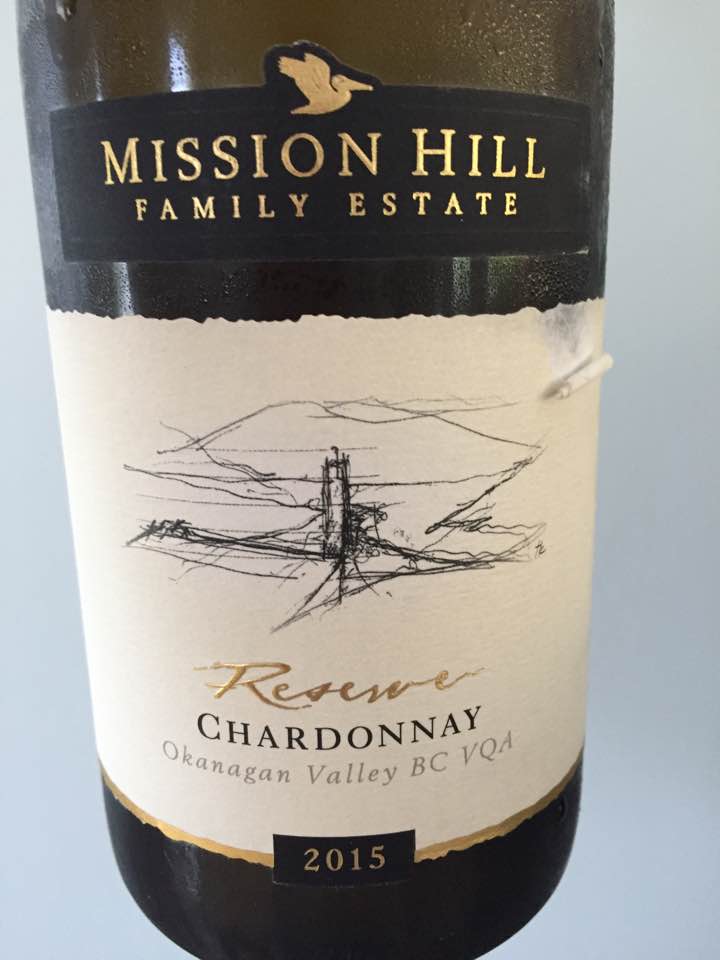 Mission Hill Family Estate – Chardonnay Reserve 2015 – Okanagan Valley BC VQA