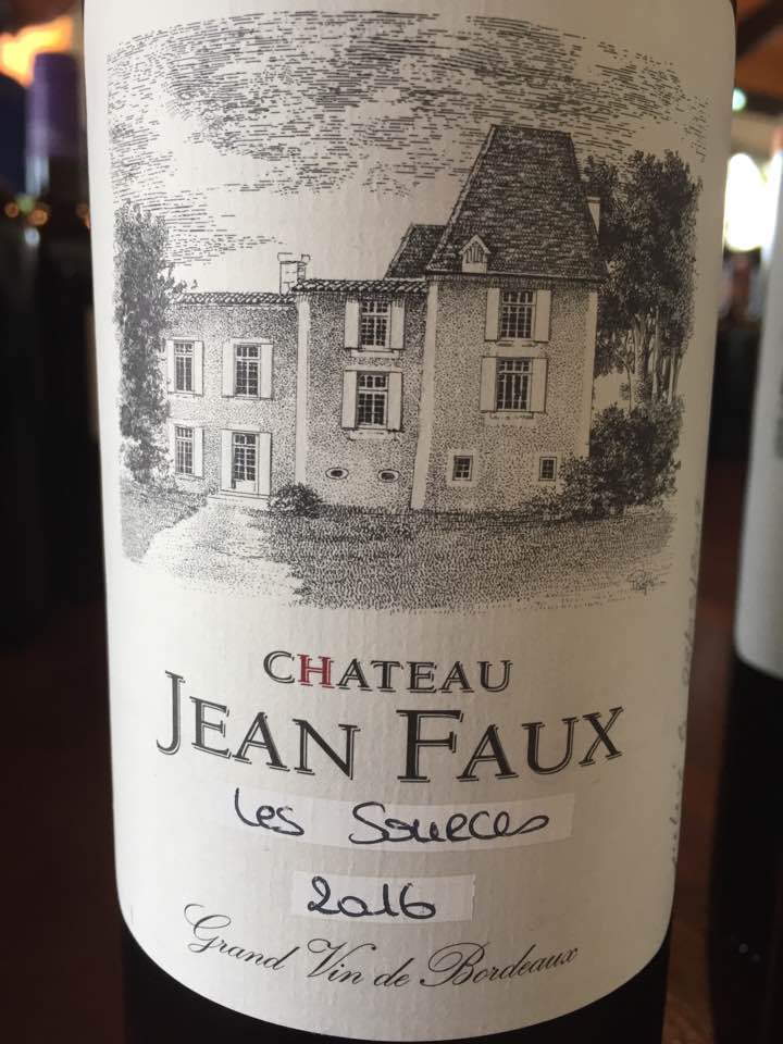 Château Jean Faux – Les Sources 2016 – Bordeaux Supérieur 