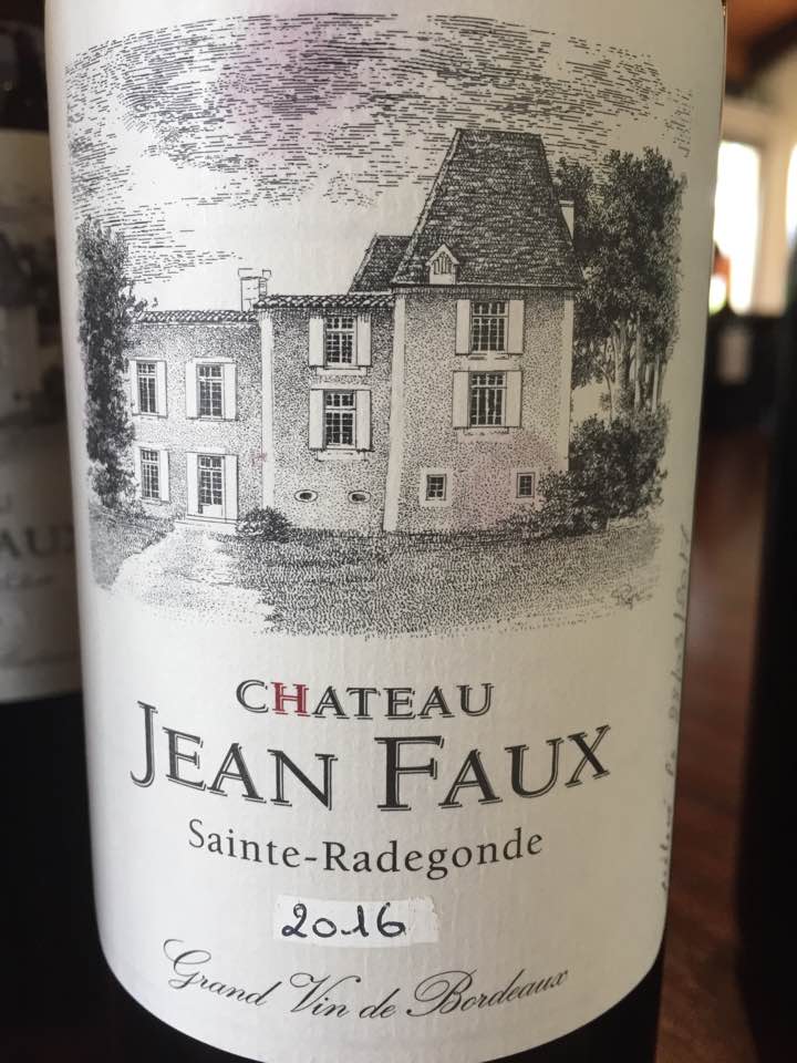 Château Jean Faux – Sainte-Radegonde 2016 – Bordeaux Supérieur