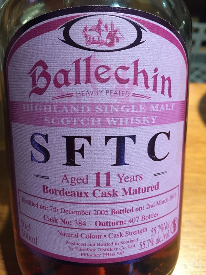 Ballechin – SFTC – Aged 11 Years – Bordeaux Cask Matured – Highland, Single Malt – Scotch Whisky