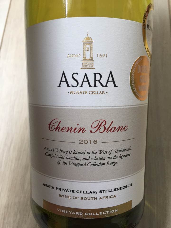 Asara Private Cellar – Chenin Blanc 2016 – Vineyard Collection – Stellenbosch, South Africa