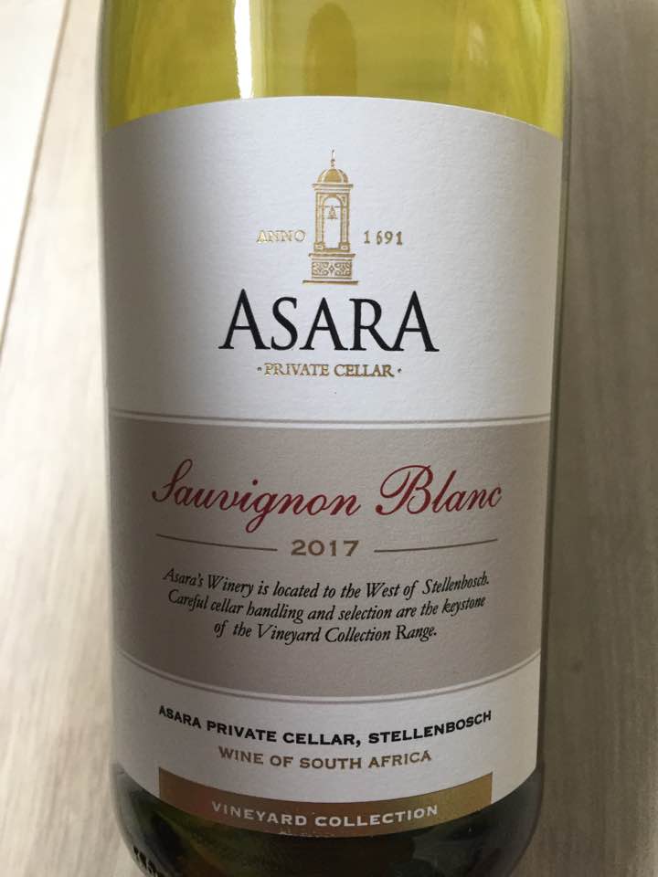 Asara Private Cellar – Sauvignon Blanc 2017 – Vineyard Collection – Stellenbosch, South Africa