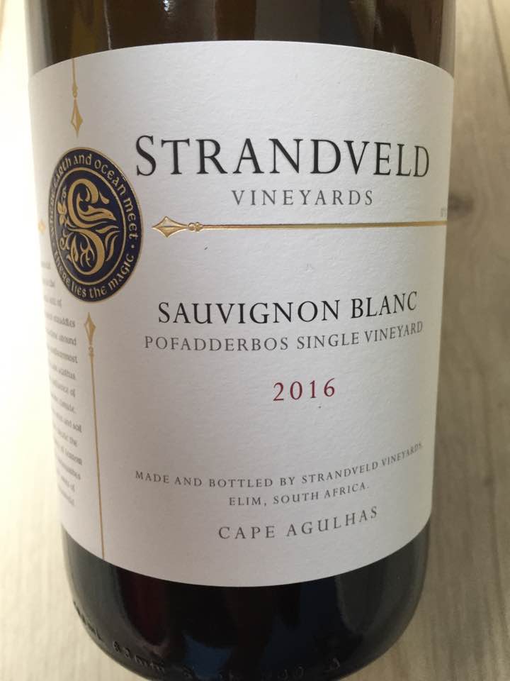 Strandveld Vineyards – Sauvignon Blanc 2016 – Pofadderbos Single Vineyard – Cape Agulhas – Elim, South Africa
