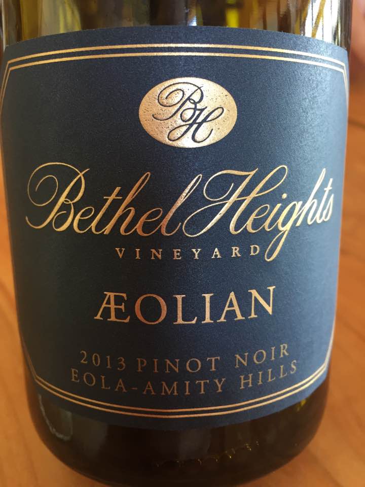 Bethel Heights Vineyard – Aeolian 2013 Pinot Noir – Eola-Amity Hills – Willamette Valley