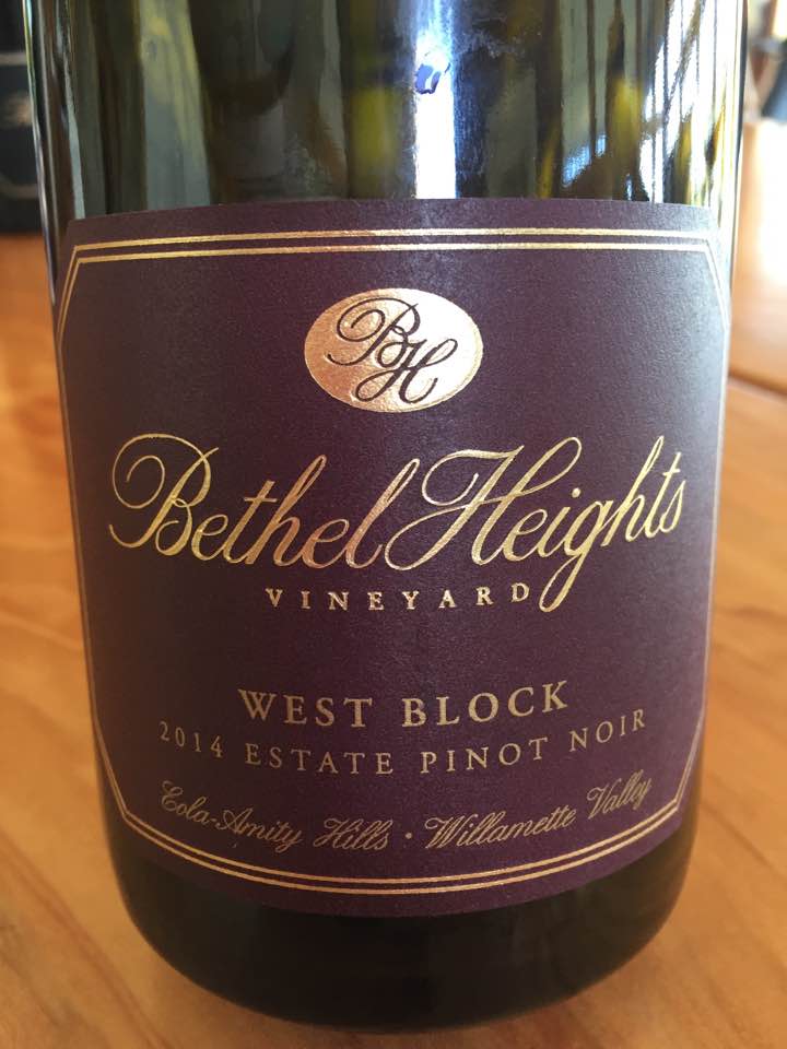 Bethel Heights Vineyard – West Block 2014 Estate Pinot Noir – Eola-Amity Hills – Willamette Valley