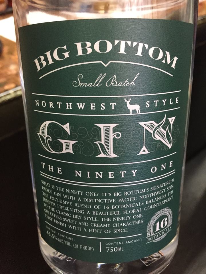 Big Bottom – The Ninety One – Northwest Style – Gin