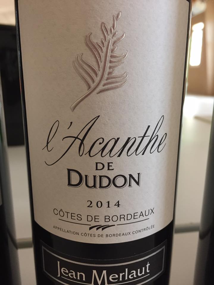 château l'acanthe de dudon 2014 – côtes de bordeaux – vertdevin