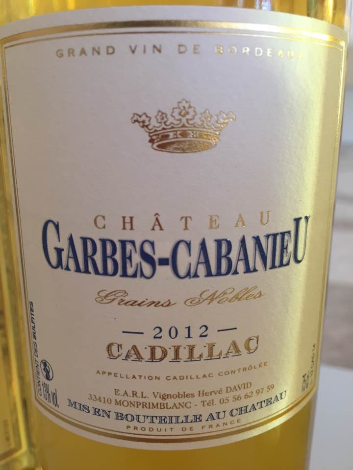 Château Garbes-Cabanieu – Grains Nobles 2012 – Cadillac
