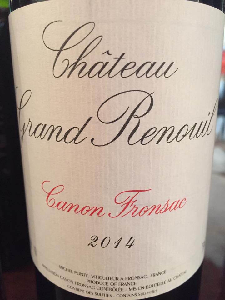 Château Grand Renouil 2014 – Canon-Fronsac