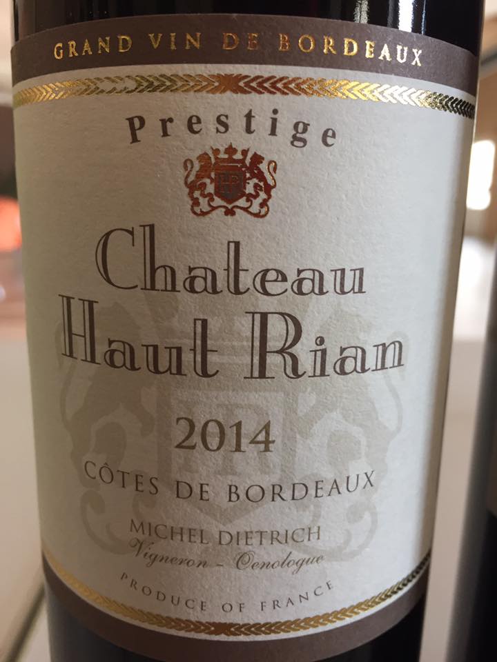 Château Haut-Rian – Prestige 2014 – Côtes de Bordeaux