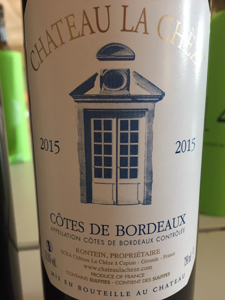 Château La Cheze 2015 – Côtes de Bordeaux