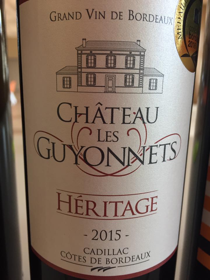 Château Les Guyonnets – Héritage 2015 – Cadillac Côtes de Bordeaux