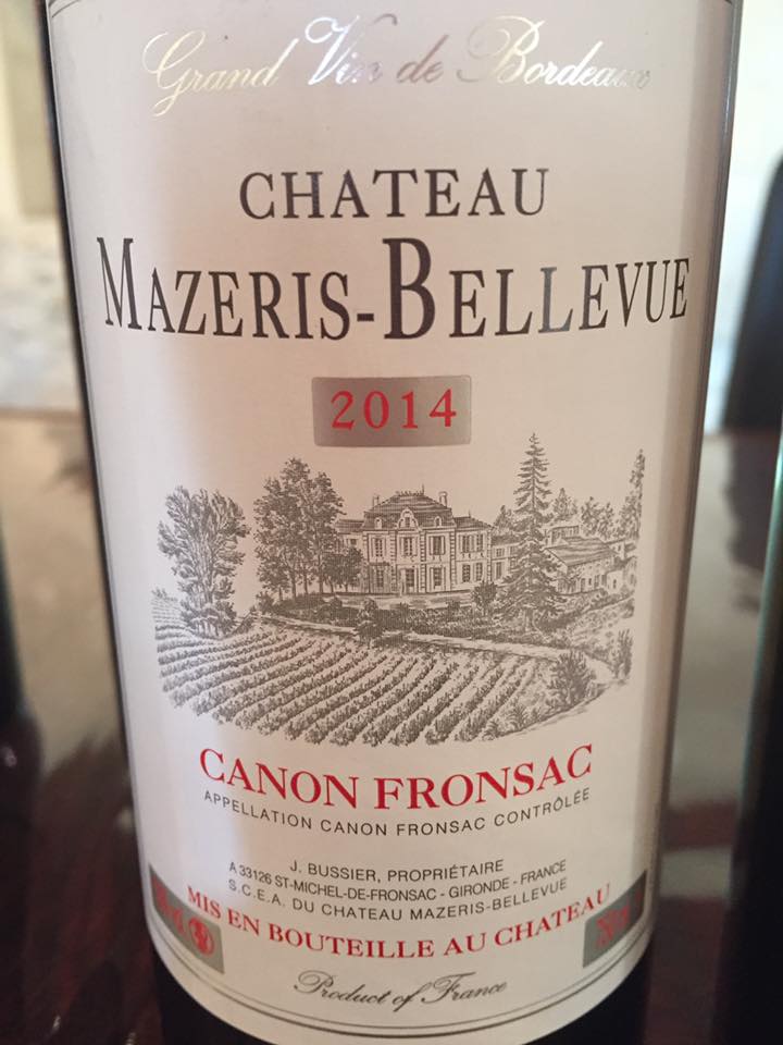 Château Mazeris Bellevue 2014 – Canon-Fronsac