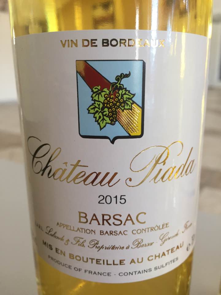 Château Piada 2015 – Barsac