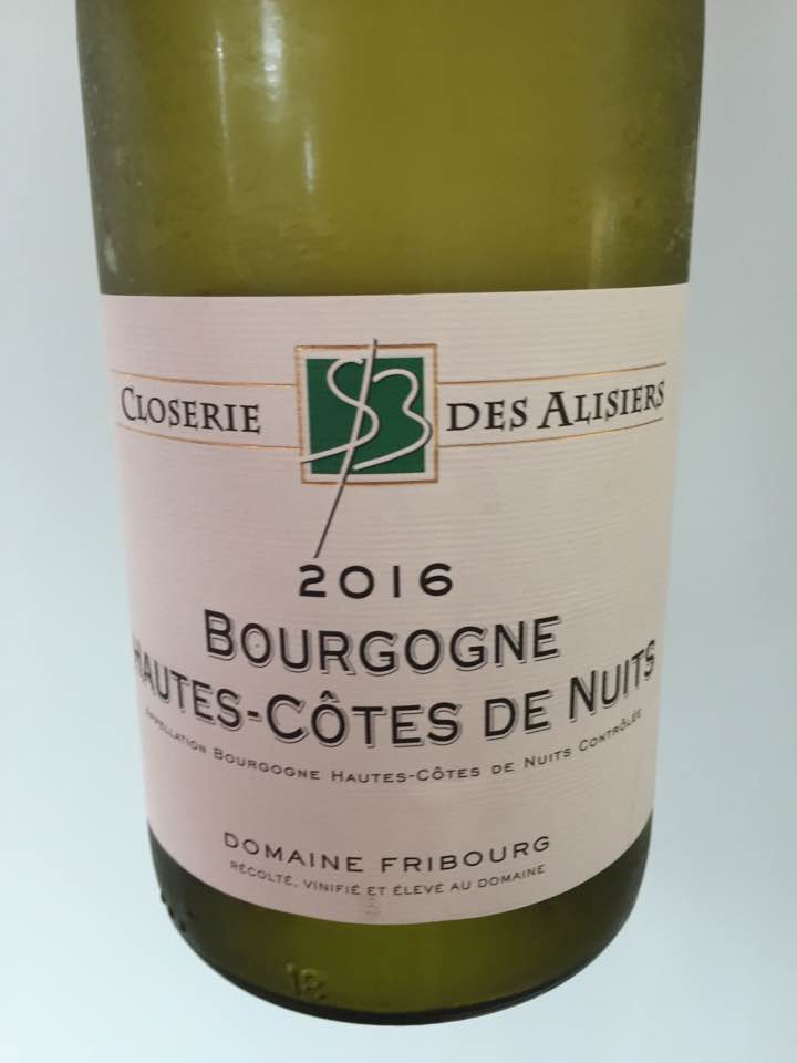 Closerie des Alisters – Domaine Fribourg 2016 – Bourgogne Hautes-Côtes de Nuits