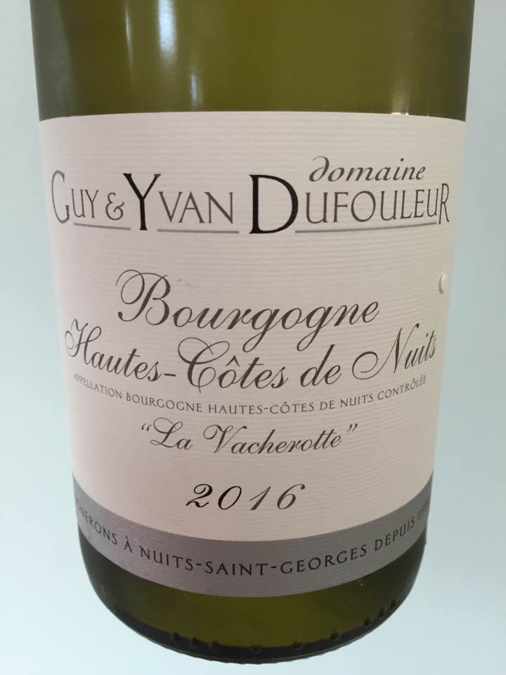 Domaine Guy & Yvan Dufouleur – La Vacherotte 2016 – Bourgogne Hautes-Côtes de Nuits