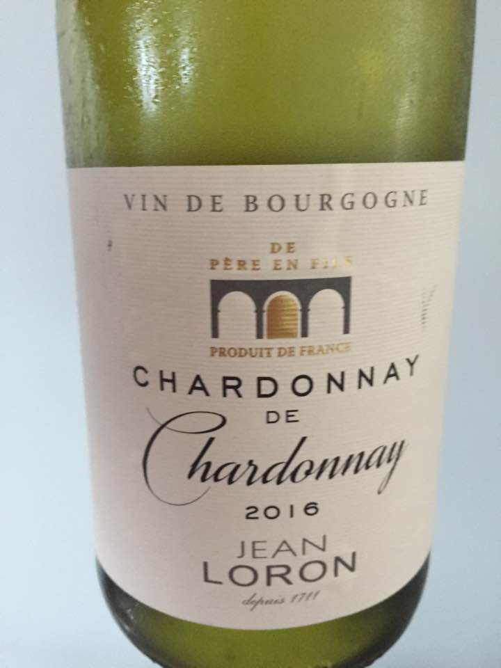 Jean Loron – Chardonnay 2016 – Bourgogne