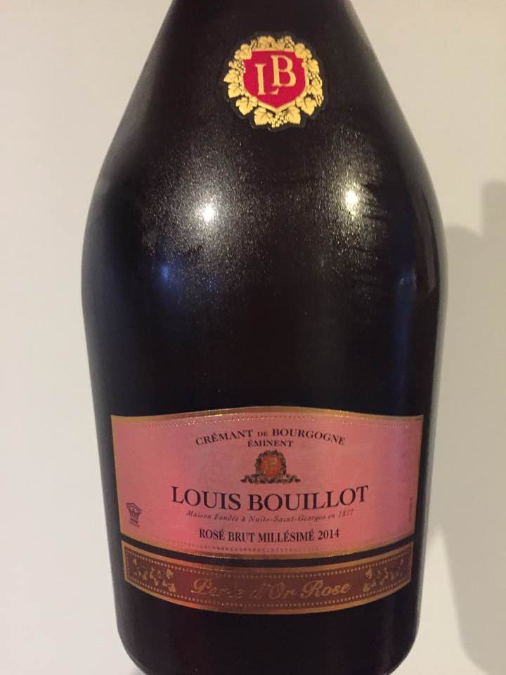 Louis Bouillot – Perle D’Or Rose – Brut Rosé Millésimé 2014 – Crémant de Bourgogne