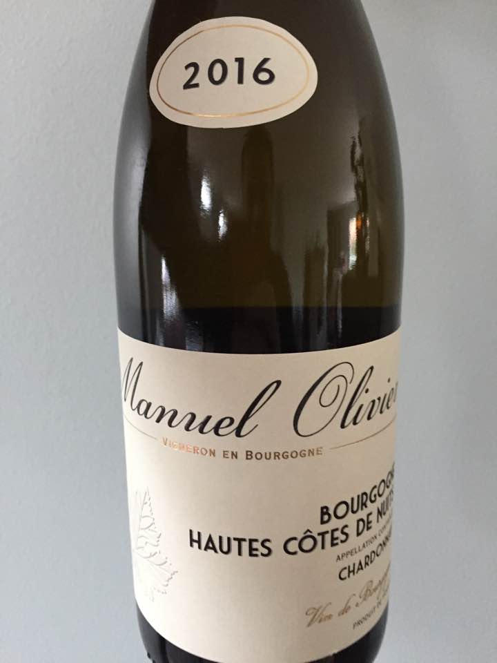 Manuel Olivier – Chardonnay 2016 – Bourgogne Hautes Côtes de Nuits