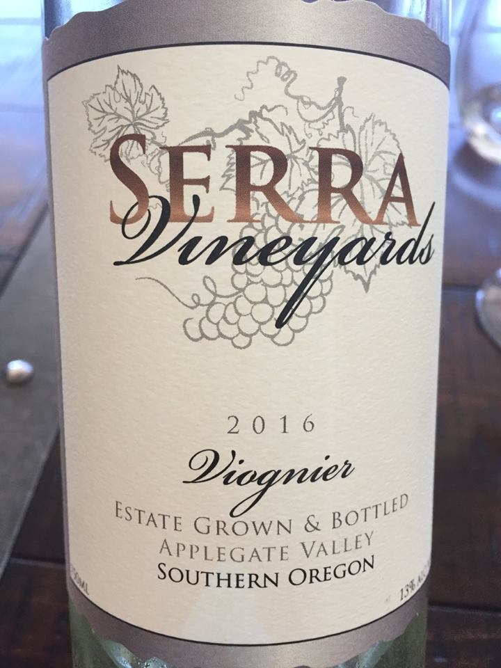 Serra Vineyards – 2016 Viognier – Applegate Valley, Southern Oregon